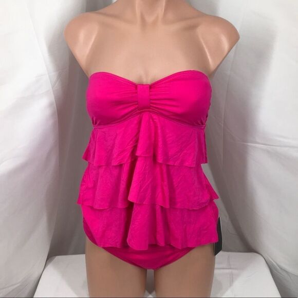 Kenneth Cole Reaction Ruffle Tankini (E) - Picture 1 of 8
